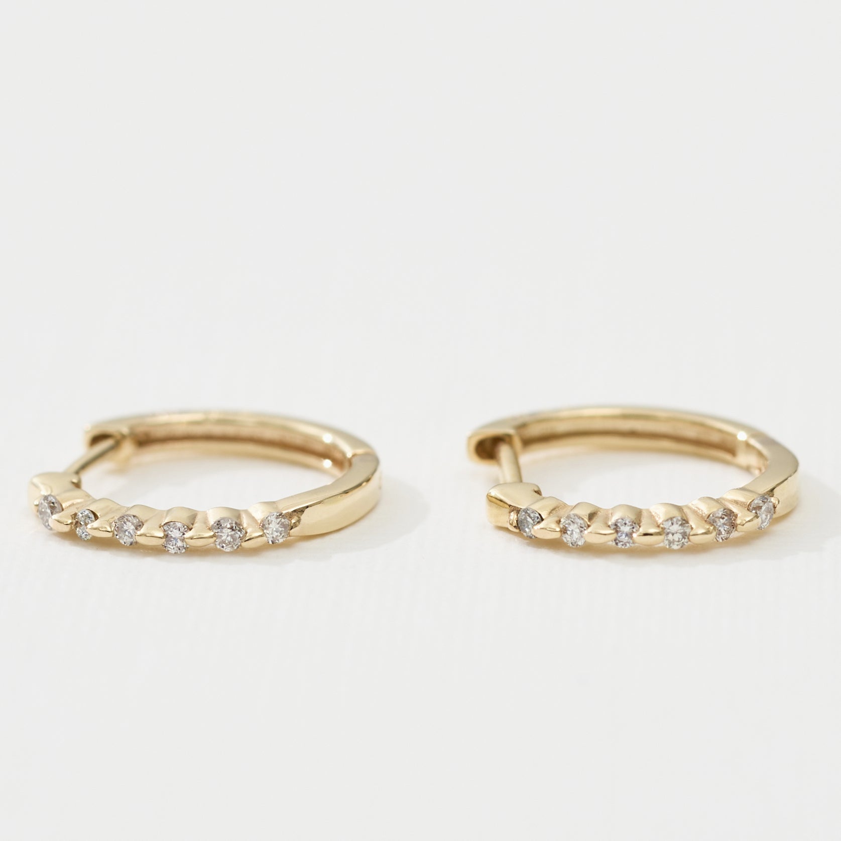 K10 ダイヤモンド 計0.06ct フープ ピアス – L&Co.