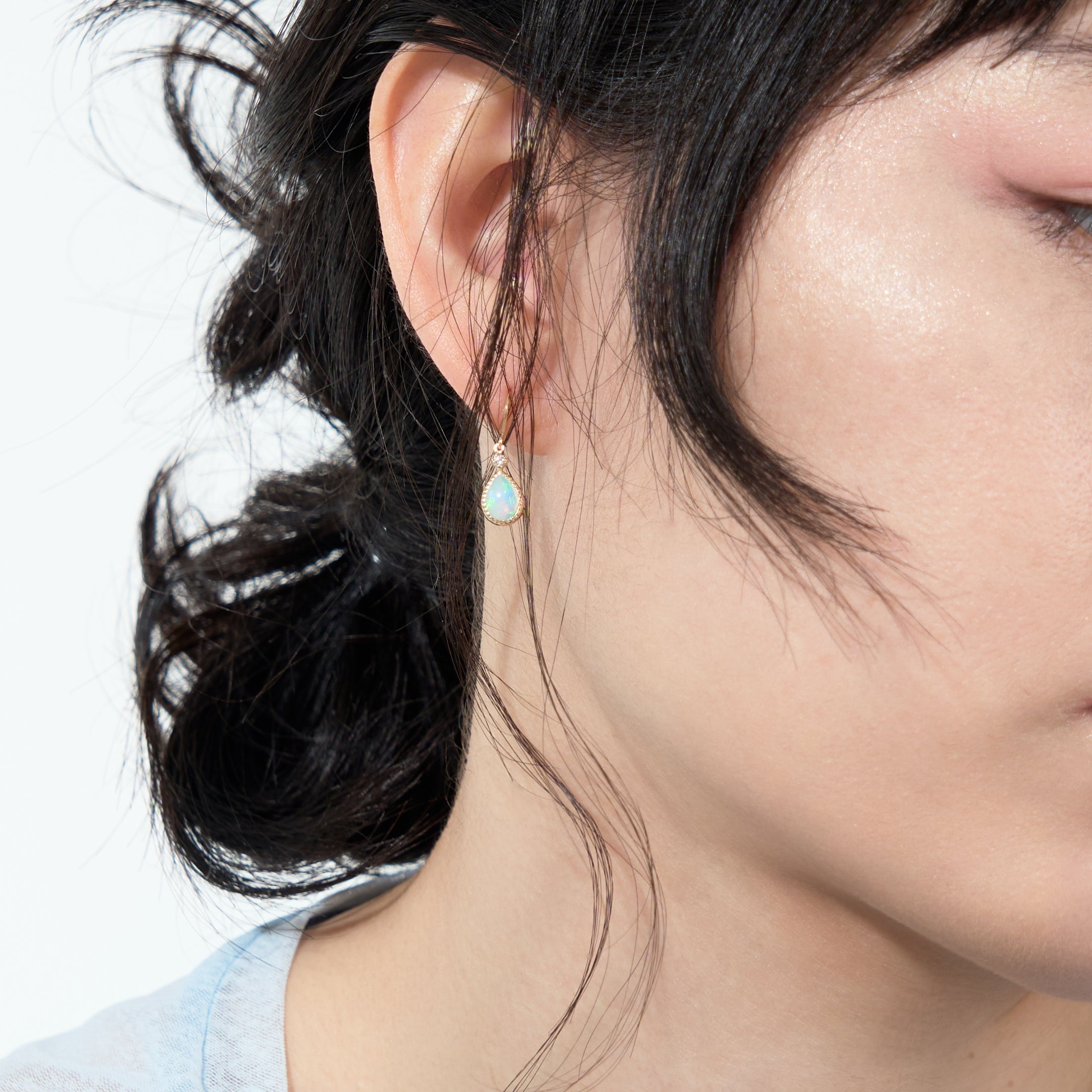 K10 オパール × ダイヤモンド フックピアス｜43-1620 – L&Co.
