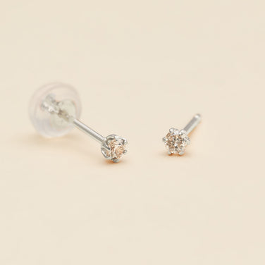 PT900 一粒ダイヤモンド スタッドピアス | 43-2503