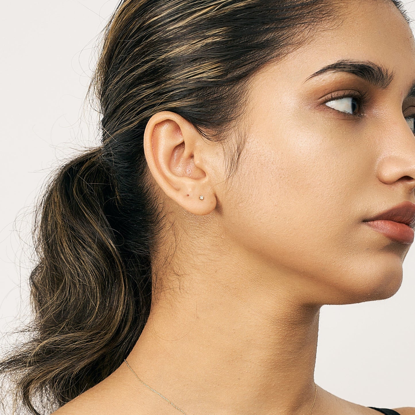 K10YG  一粒ダイヤモンド スタッドピアス |  43-2505