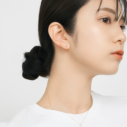 K10YG  一粒ダイヤモンド スタッドピアス |  43-2505