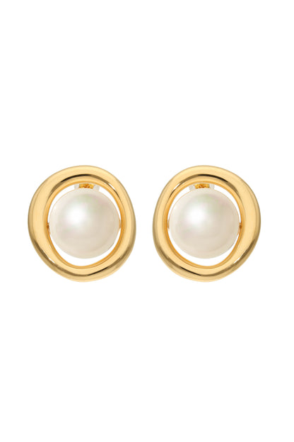 Pearl & Circle Pierce/Earring