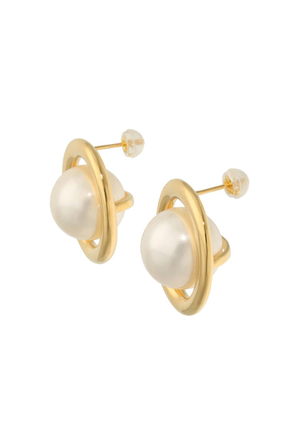 Pearl & Circle Pierce/Earring