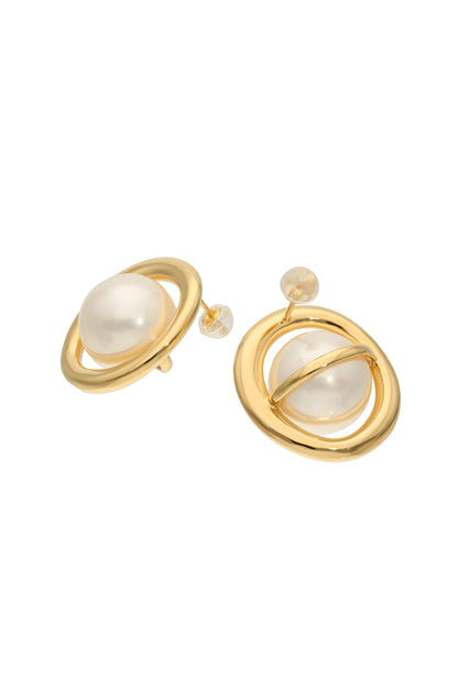 Pearl & Circle Pierce/Earring