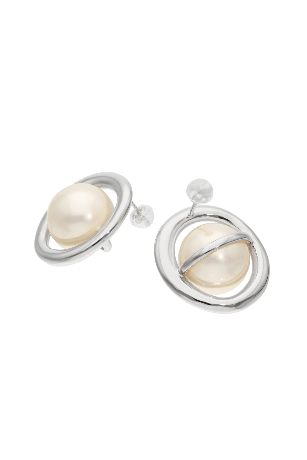 Pearl & Circle Pierce/Earring