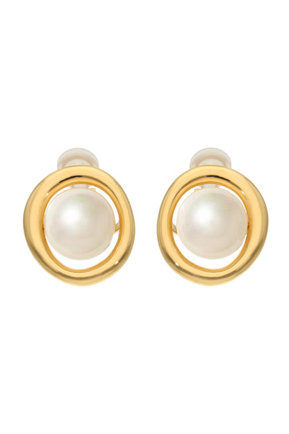 Pearl & Circle Pierce/Earring