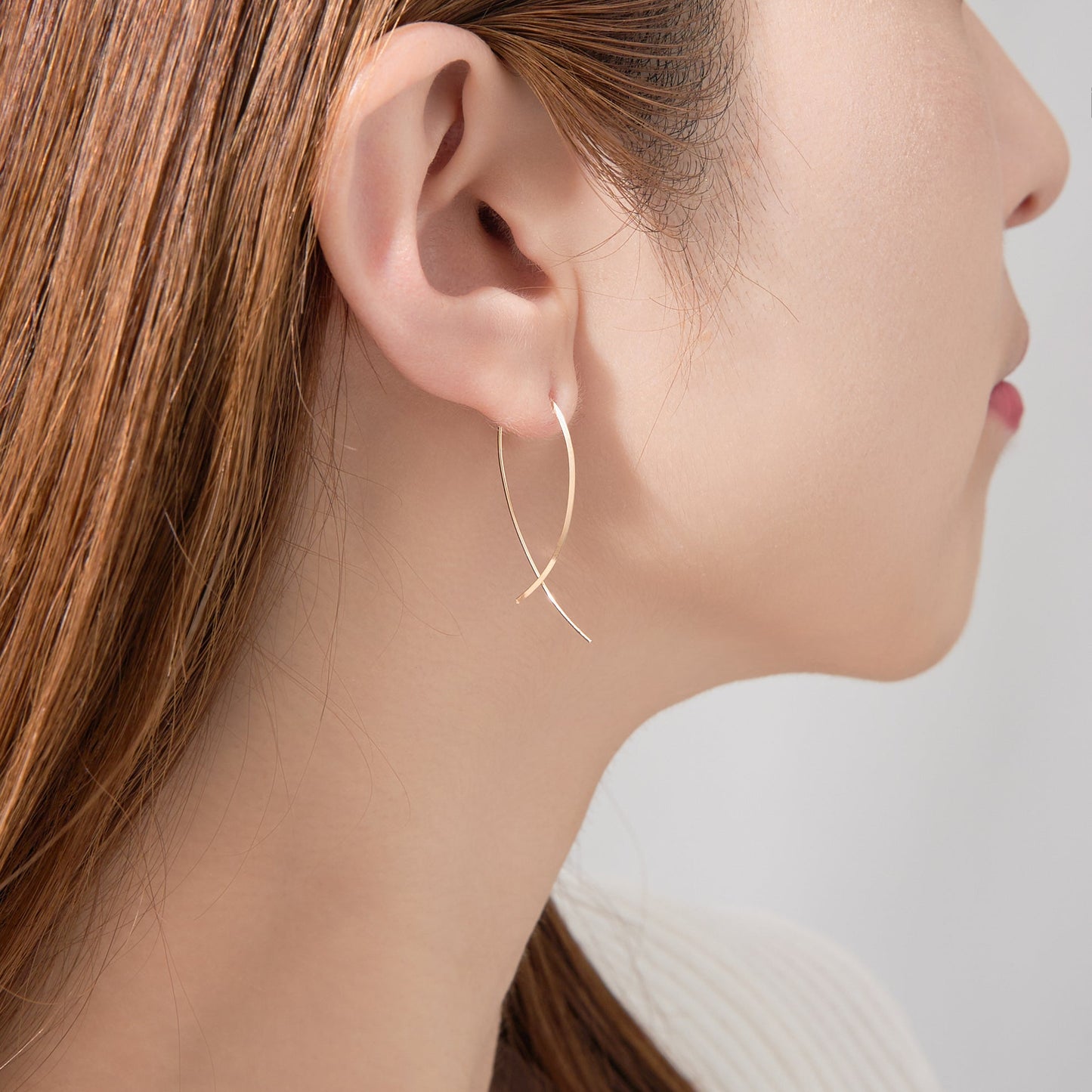 K10 フープ マーキス ピアス（フラット：側面）❘ 43-7703