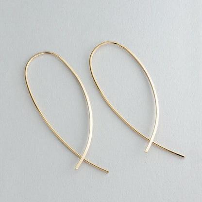 K10 フープ マーキス ピアス（フラット：側面）❘ 43-7703