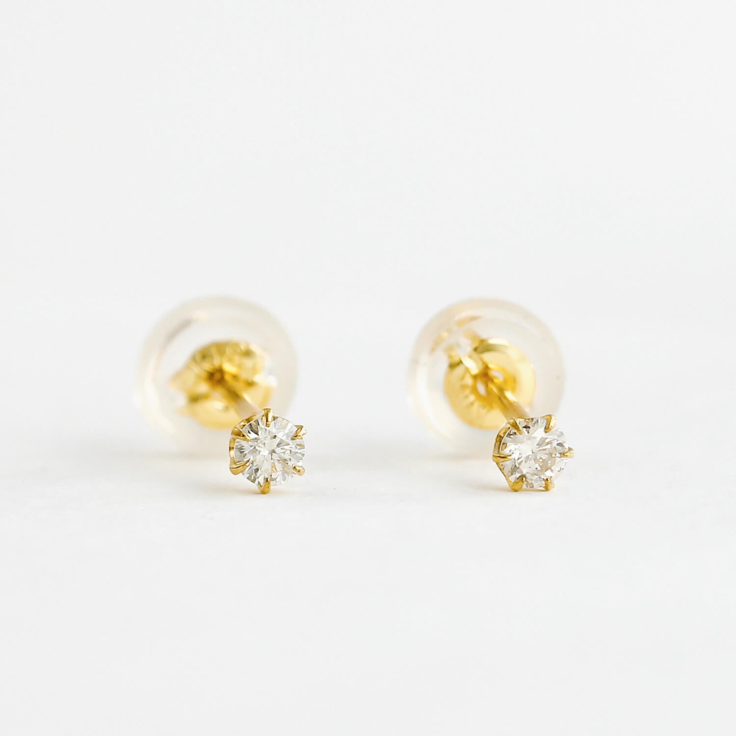 K18 一粒ダイヤモンド スタッドピアス 計0.1ct – L&Co.
