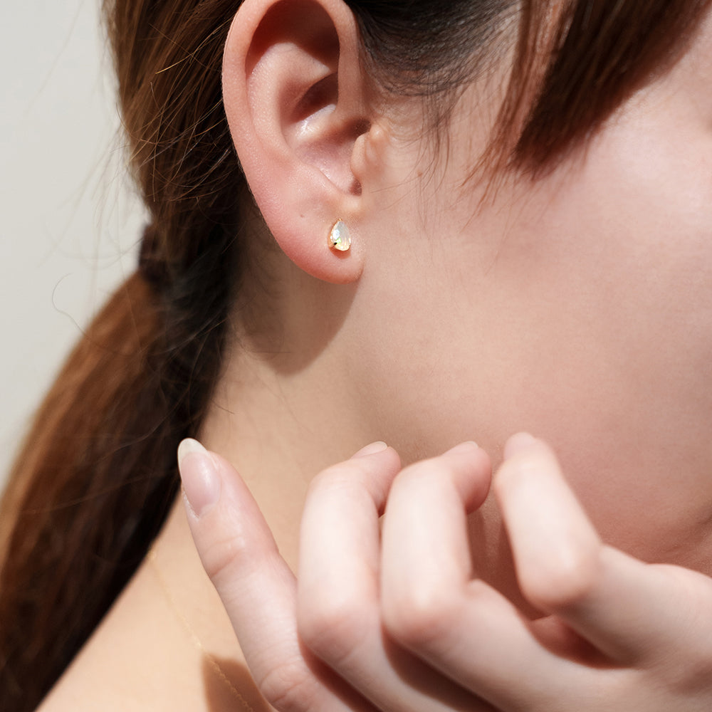 K10 オパール ドロップ スタッドピアス（カット） – L&Co.