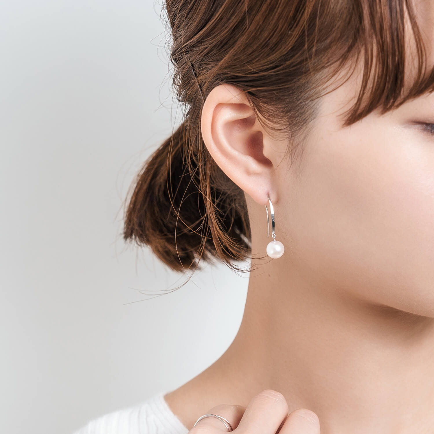 Pt900 パールサンゴ　ピアス Pt900 アコヤパール フックピアス（8mm） – L&Co.