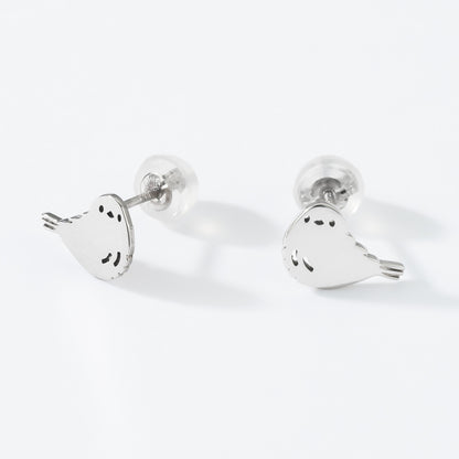 K10WG シマエナガ ピアス ❘ 43-8442