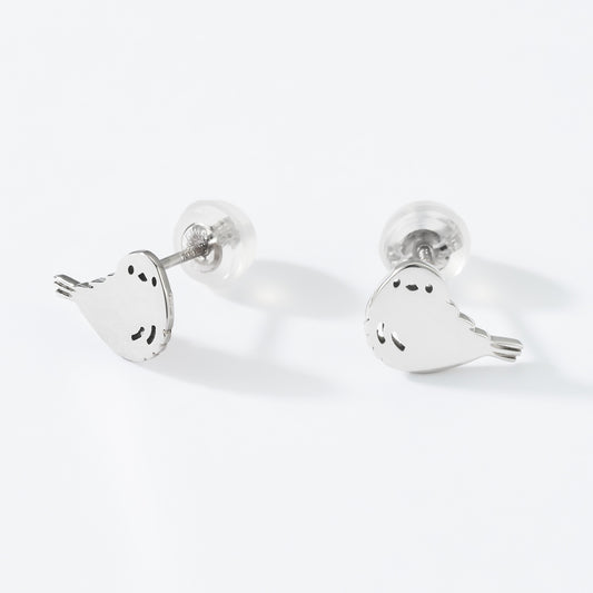 K10WG シマエナガ ピアス ❘ 43-8442