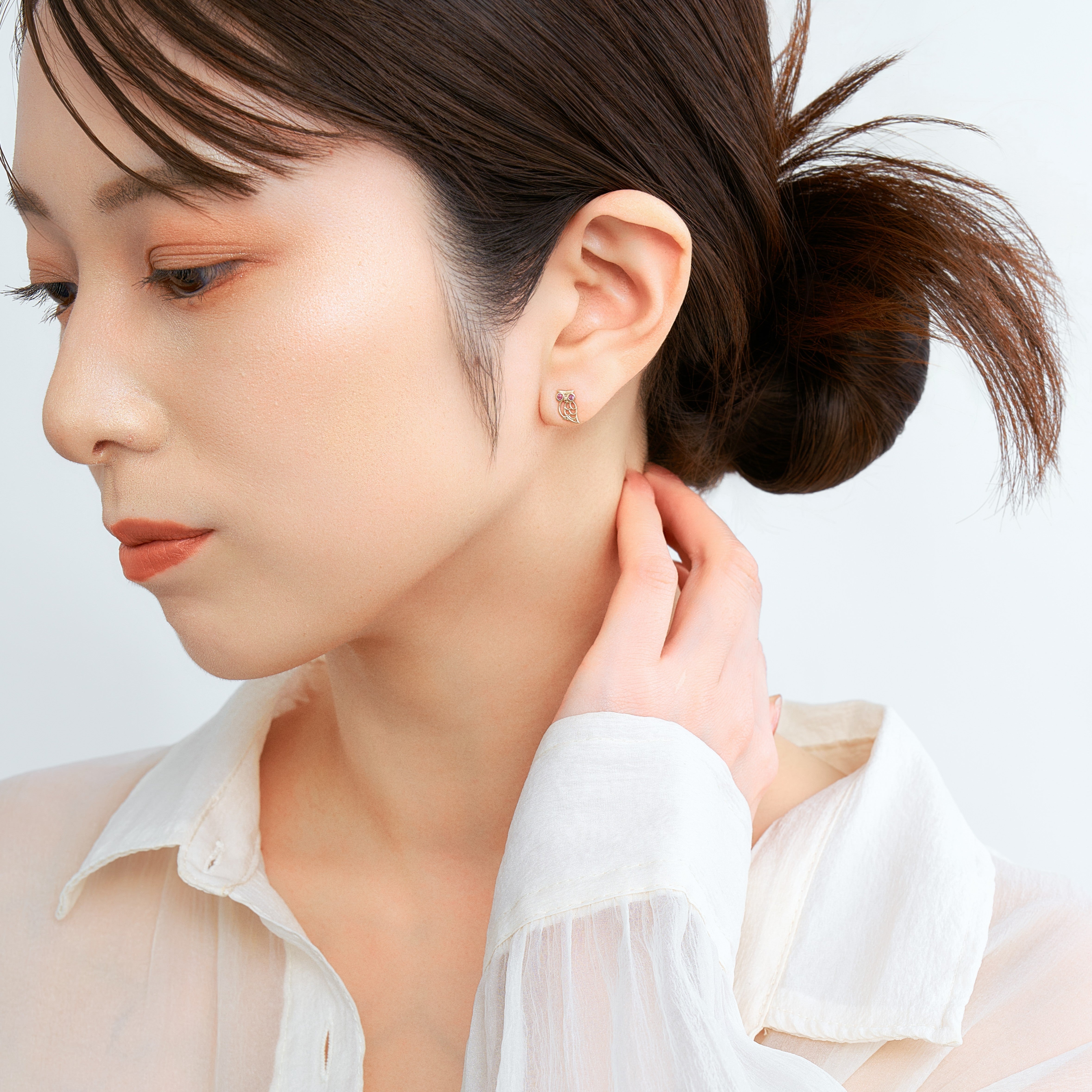 K10 フクロウ スタッドピアス – L&Co.