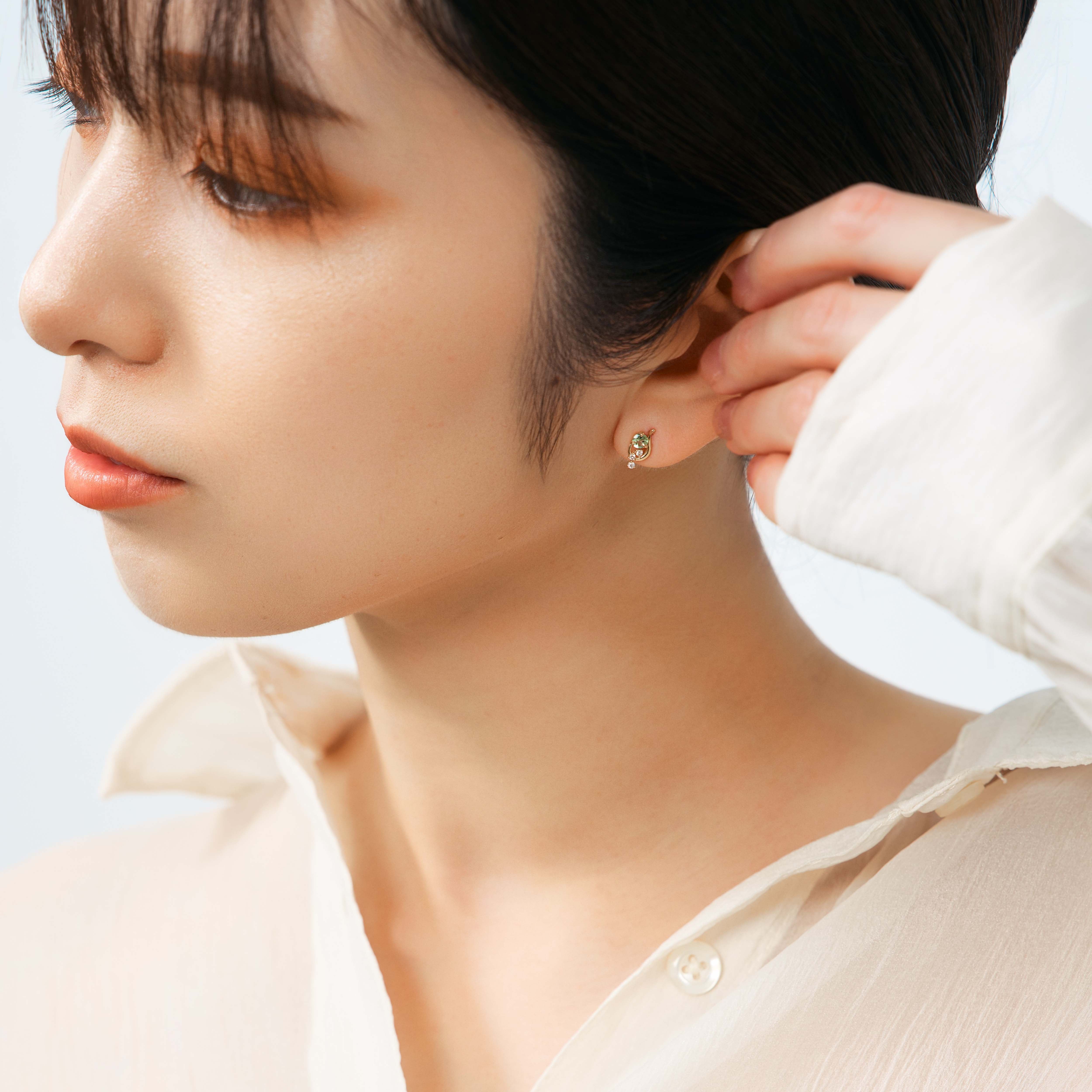 K10 ミントガーネット ピアス – L&Co.