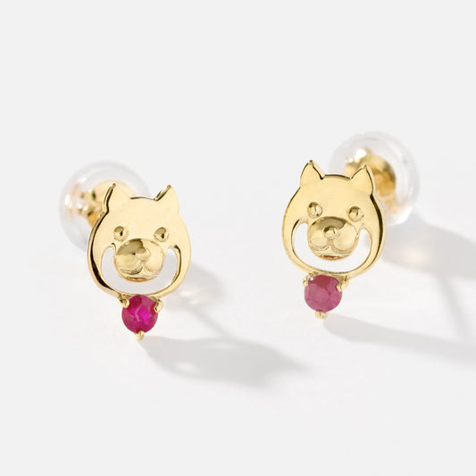 K10 柴犬 スタッドピアス（01）❘ 43-8615