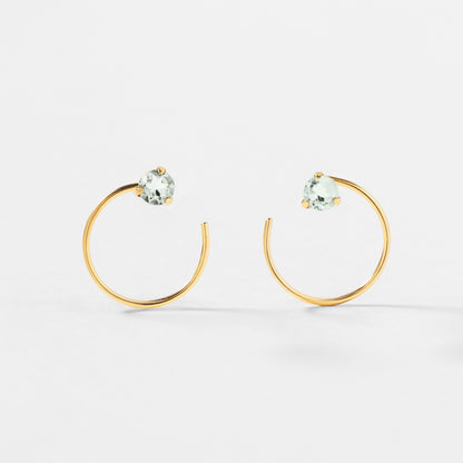 K10 グリーンアメジスト ピアス ❘ 43-8623