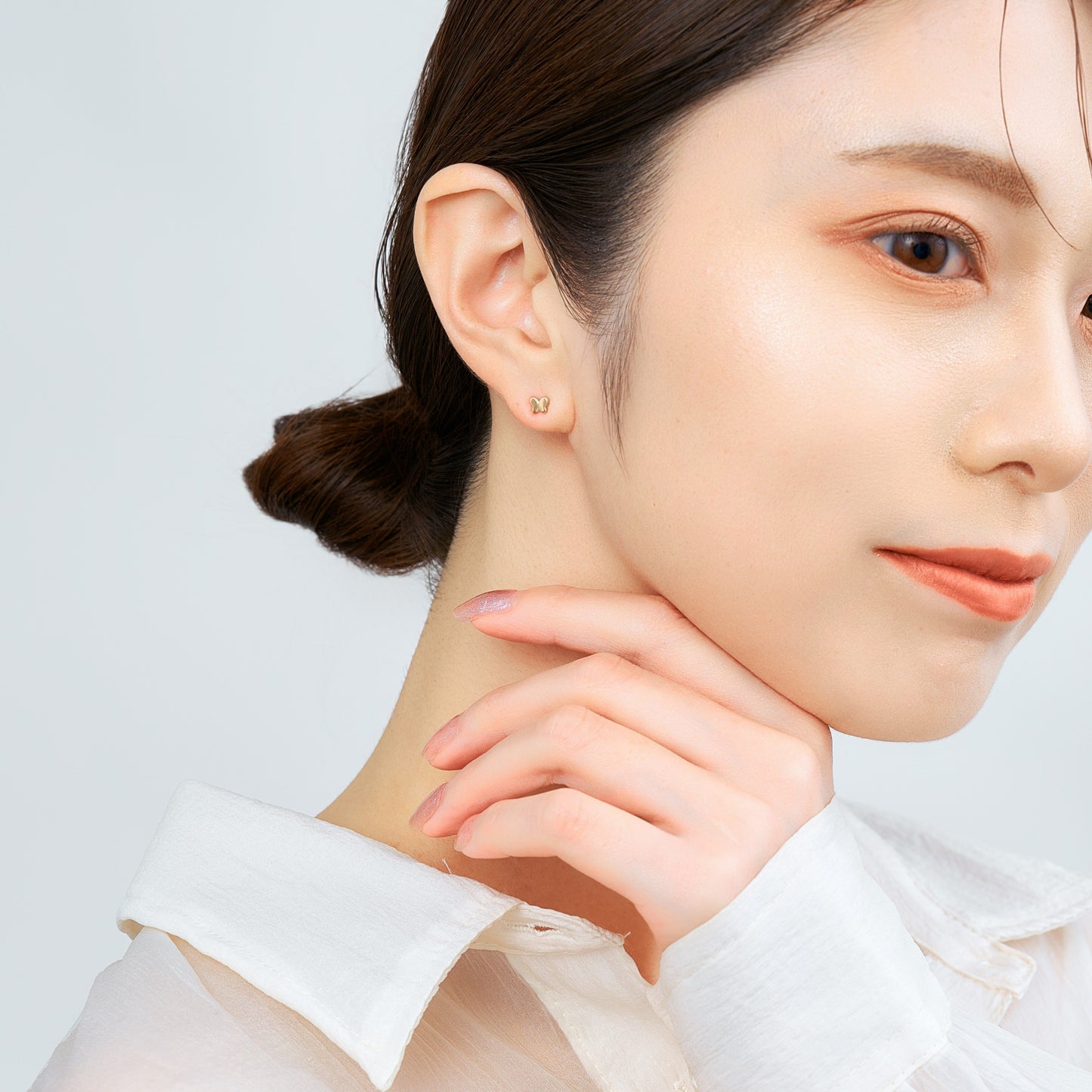 K10 ミニバタフライ スタッドピアス ❘ 43-8630