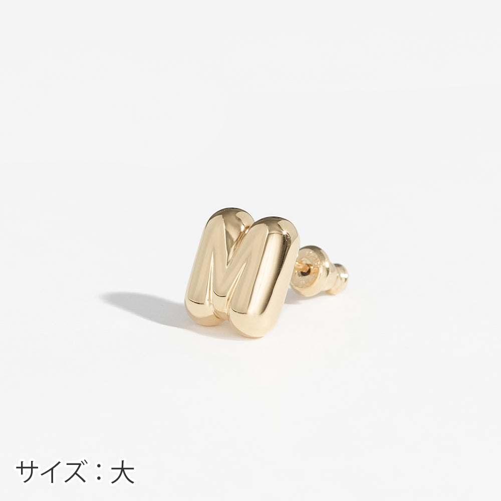 片耳】SV925 イニシャルピアス （M：大/小） – L&Co.