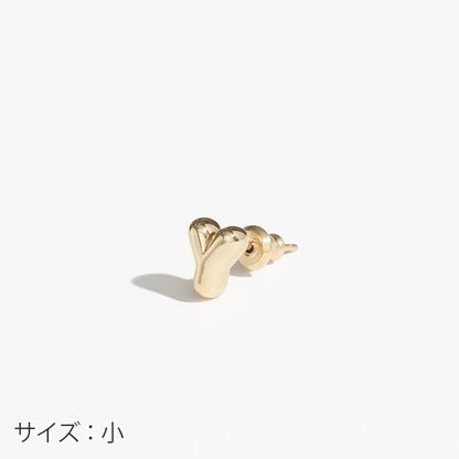 【片耳】SV925 イニシャルピアス （Y：大/小）