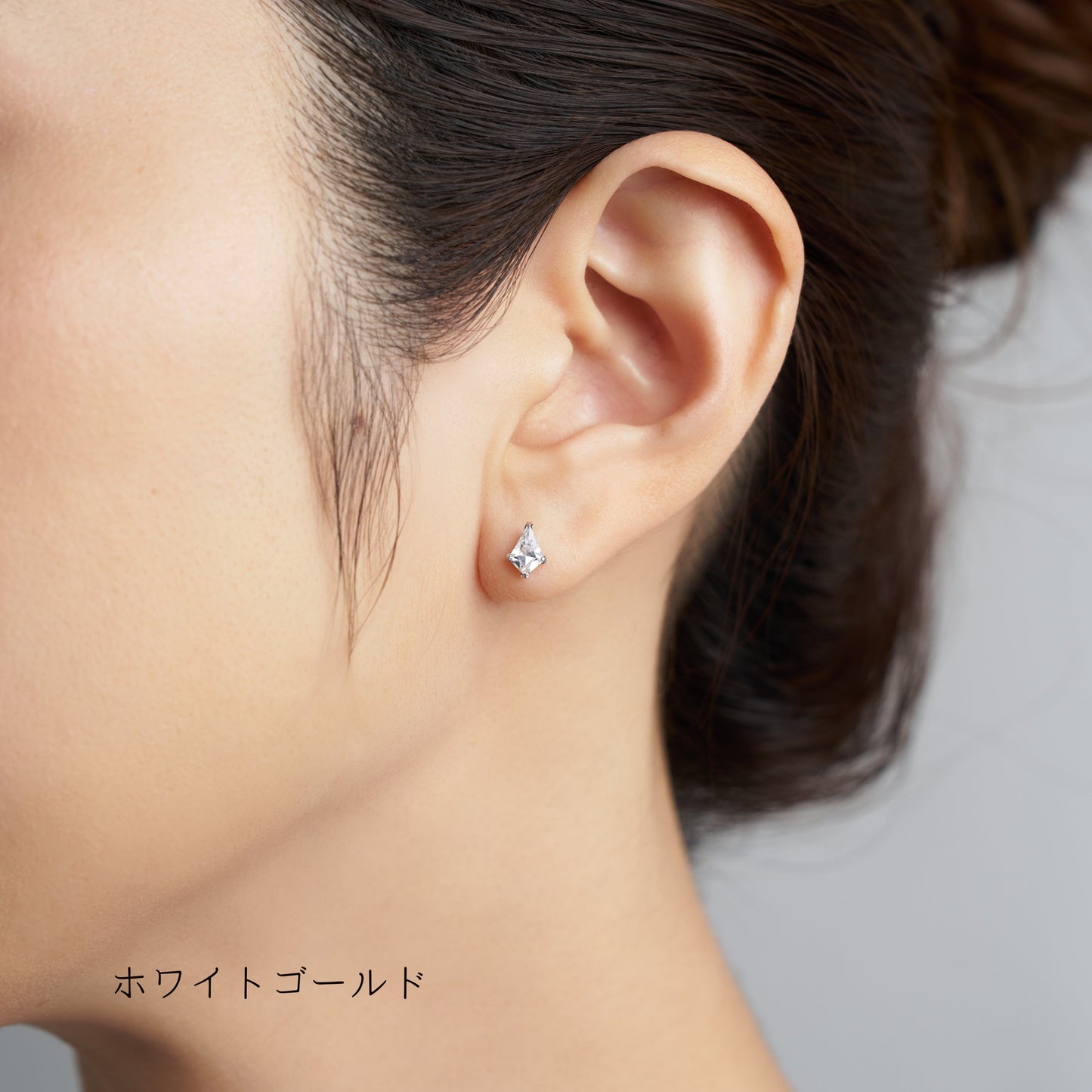 K10YG/WG  キュービックジルコニア スタッドピアス  45-4142-4250