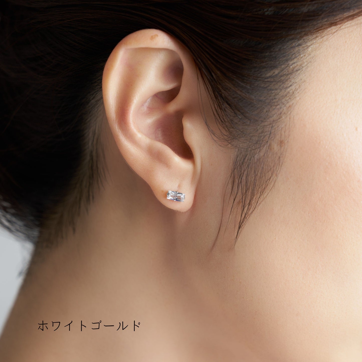 K10YG/WG キュービックジルコニア スタッドピアス | 45-4251-4252