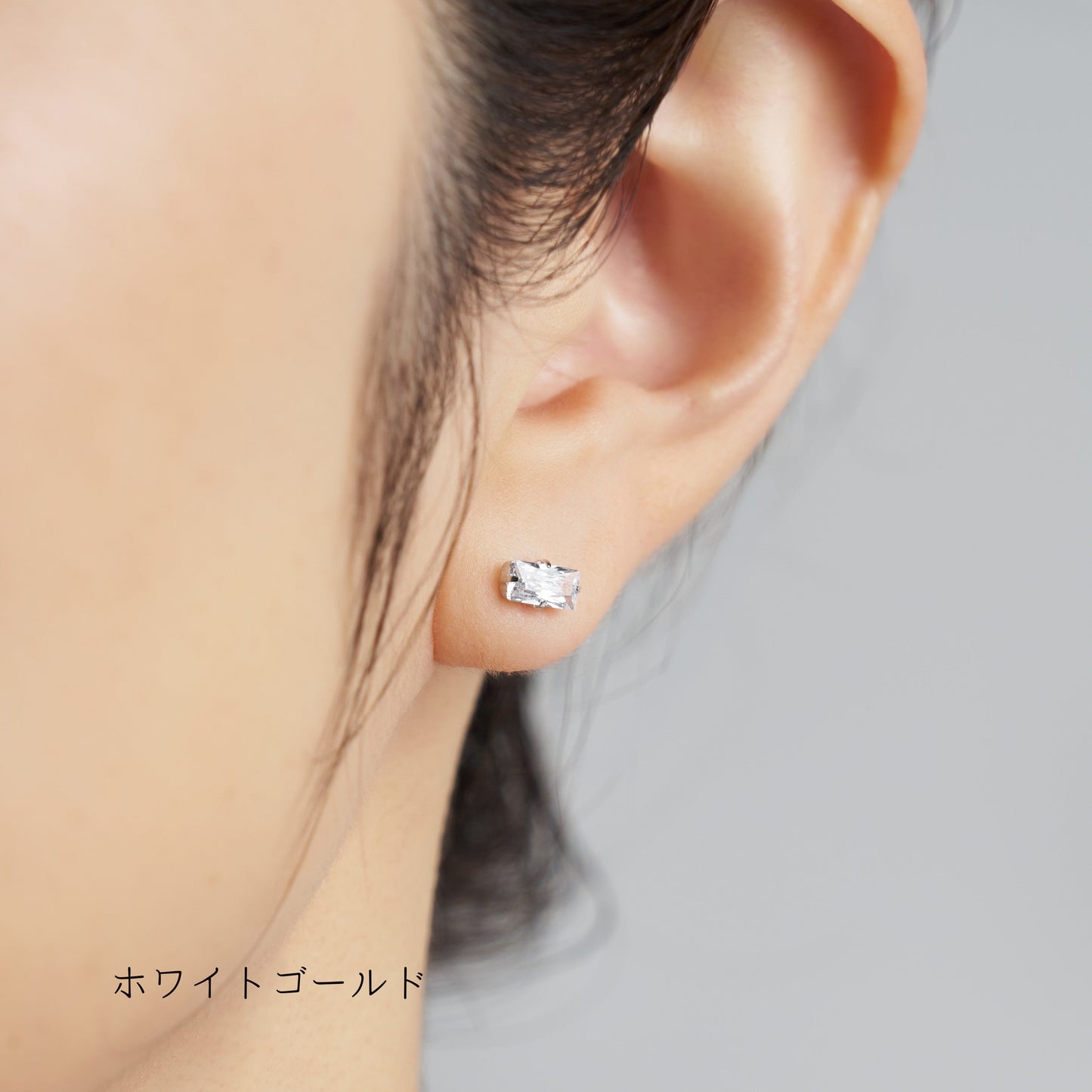 K10YG/WG キュービックジルコニア スタッドピアス | 45-4251-4252