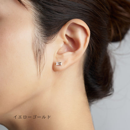 K10YG/WG キュービックジルコニア スタッドピアス | 45-4251-4252