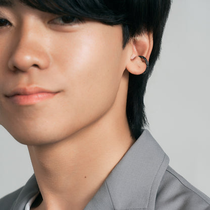 SV925 ユニセックス チェーン風 イヤーカフ（W/Y/B）