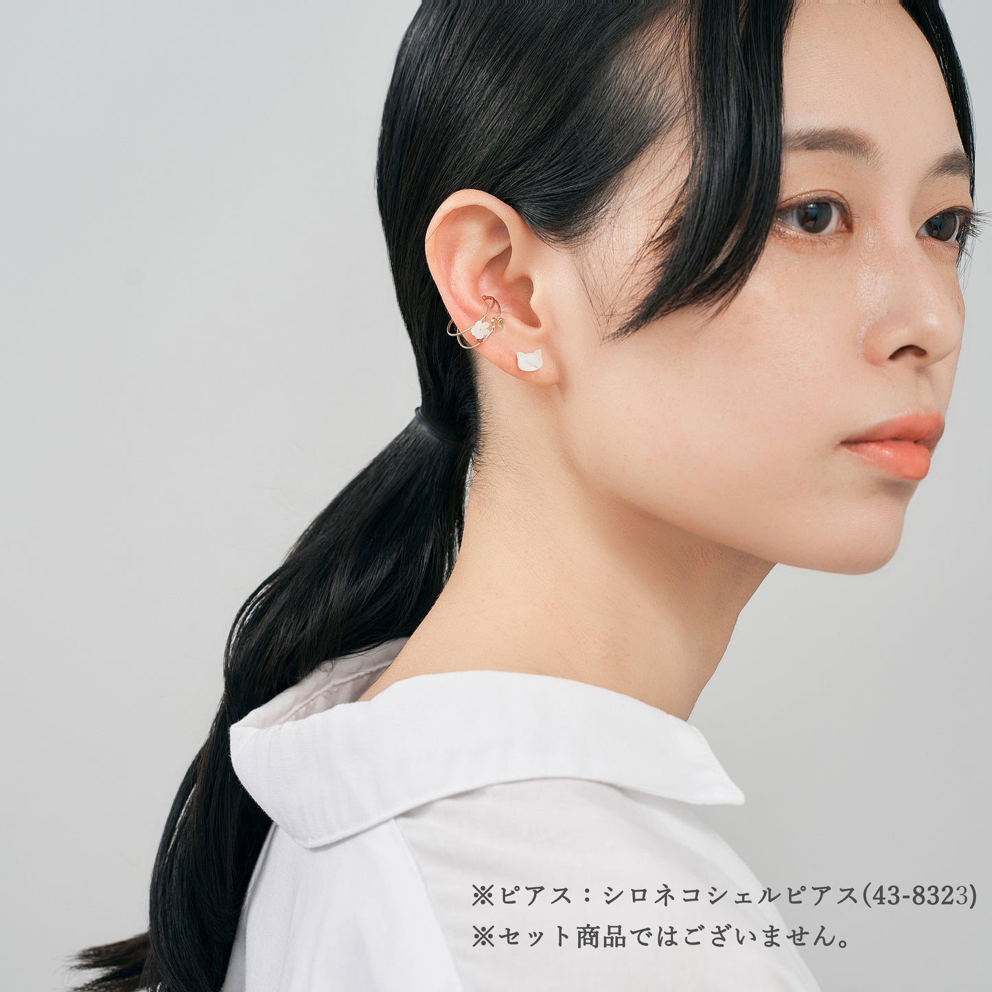 K10 フラワーモチーフ イヤーカフ｜55-0582