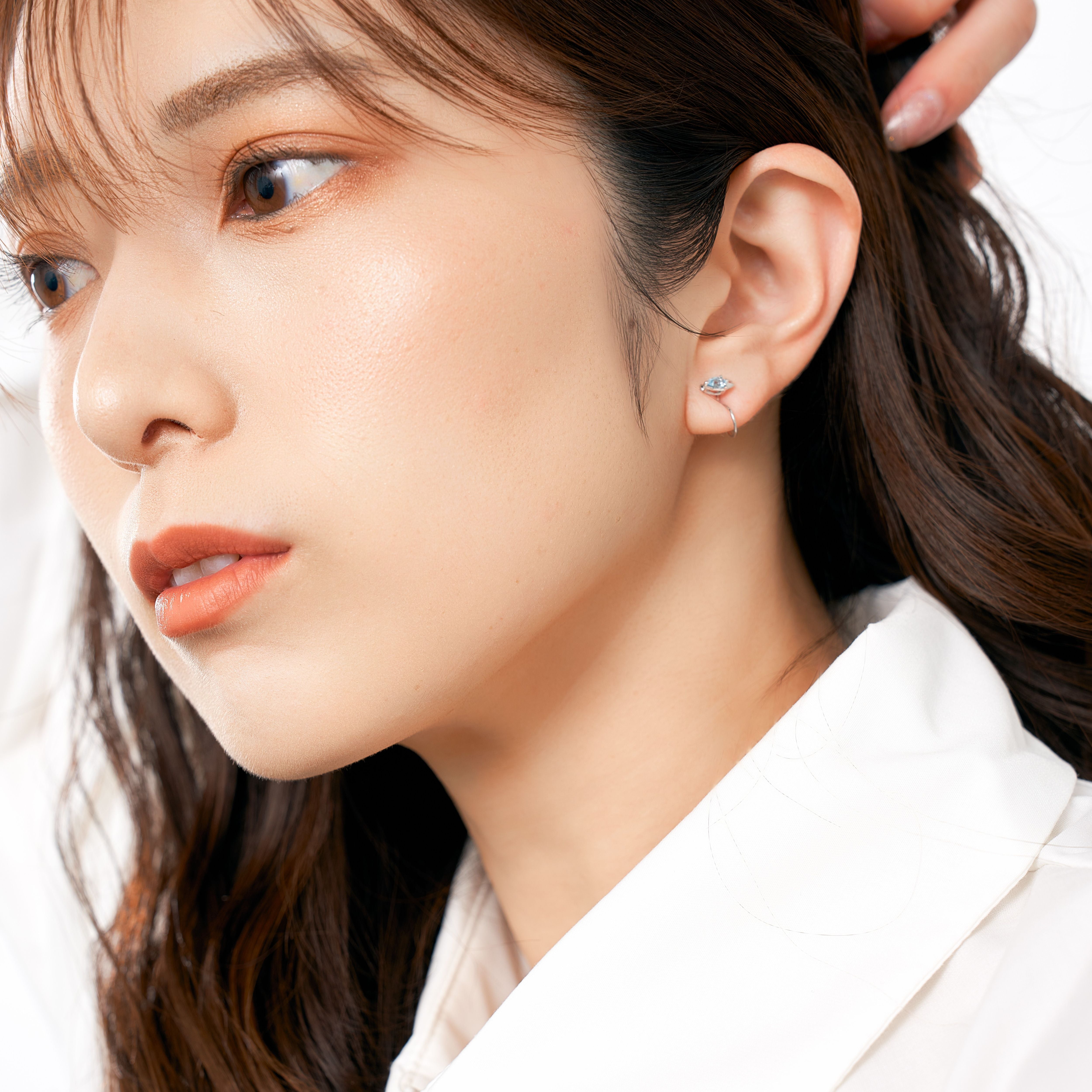 エイ様　イヤリング K10WG サカナ イヤリング – L&Co.