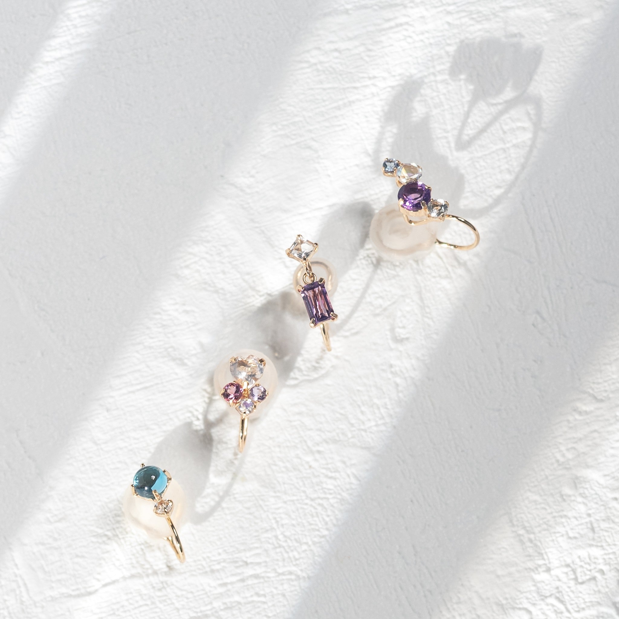K10 カラーストーン イヤリング（D）| 55-7073