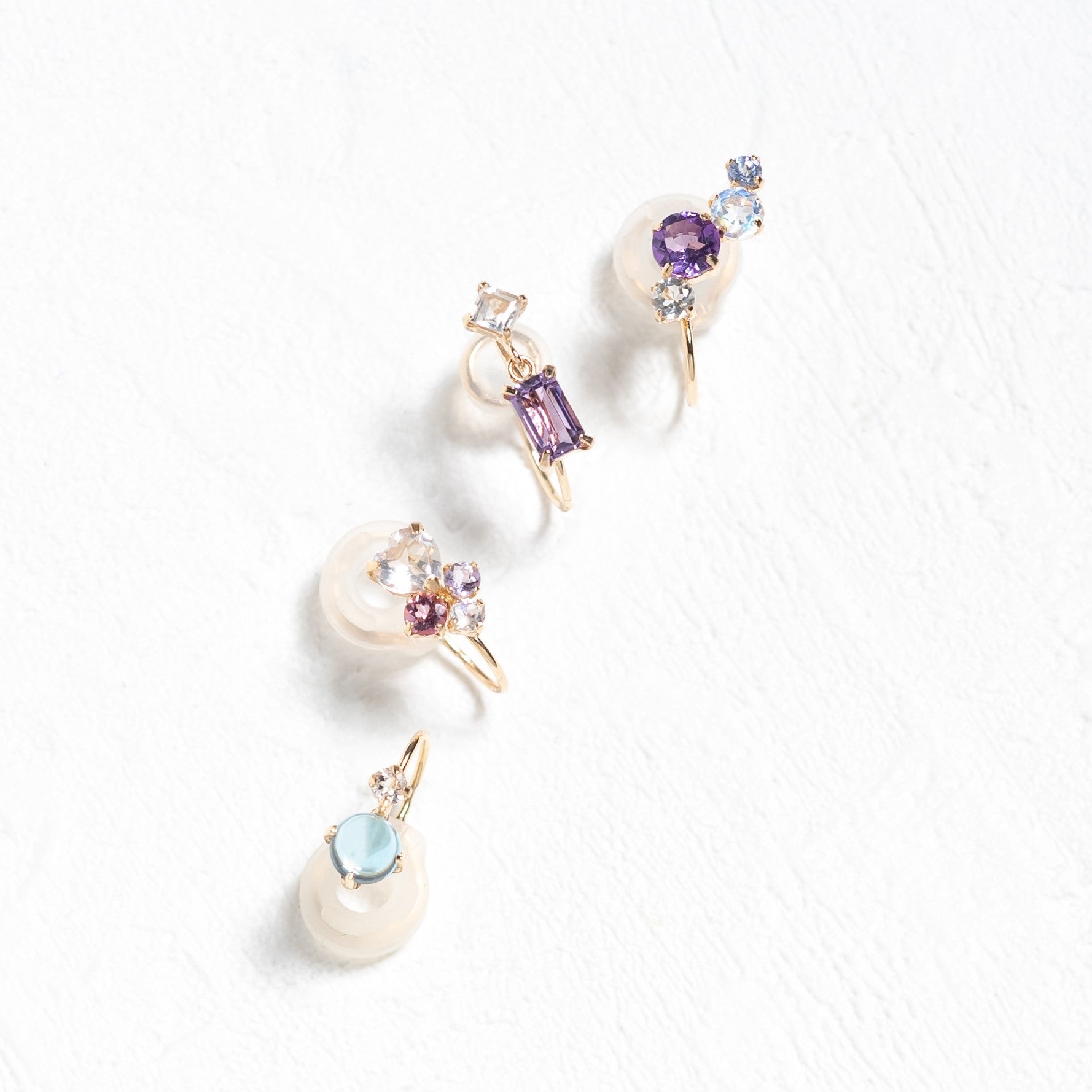 K10 カラーストーン イヤリング（B）｜55-7068