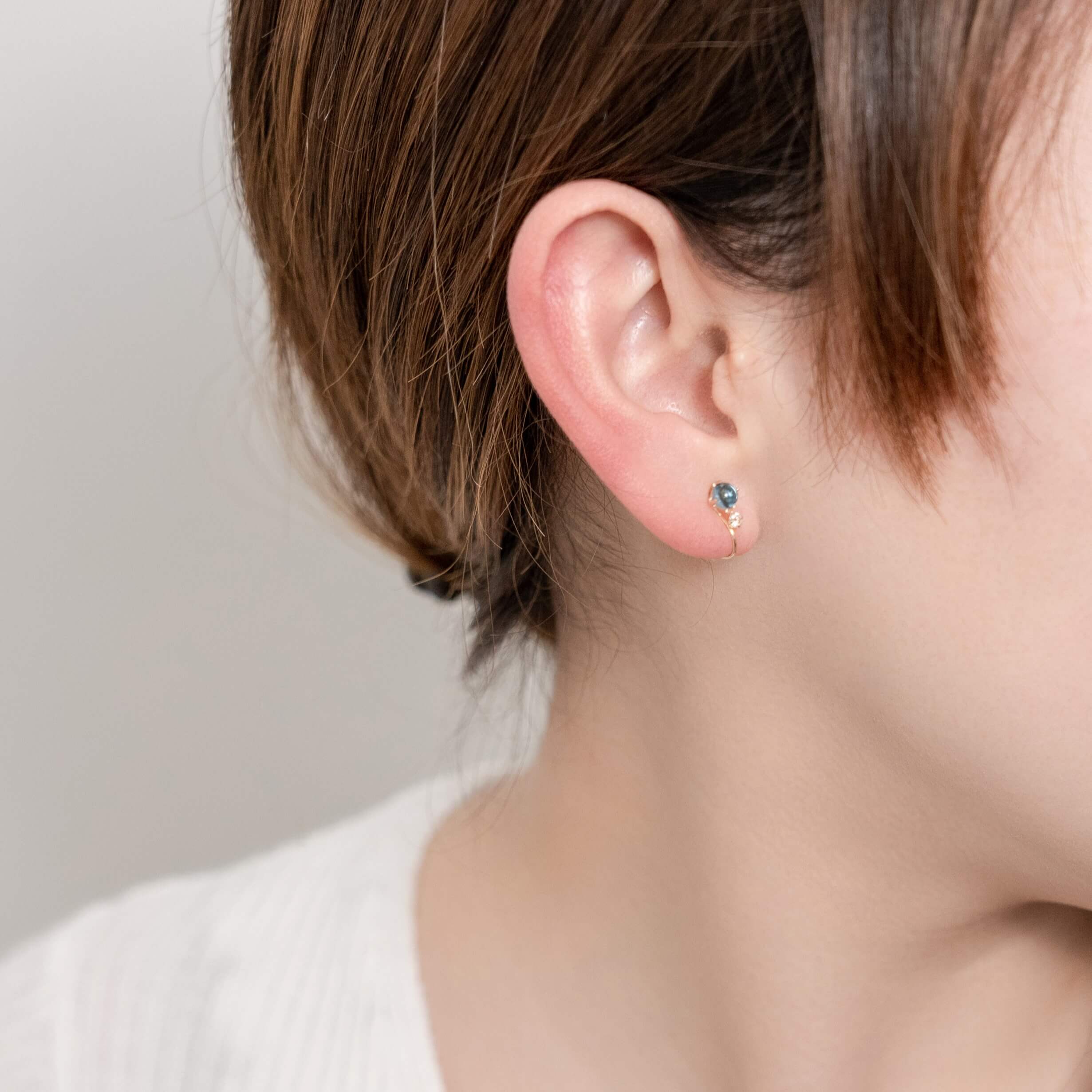 K10 カラーストーン イヤリング（B）｜55-7068