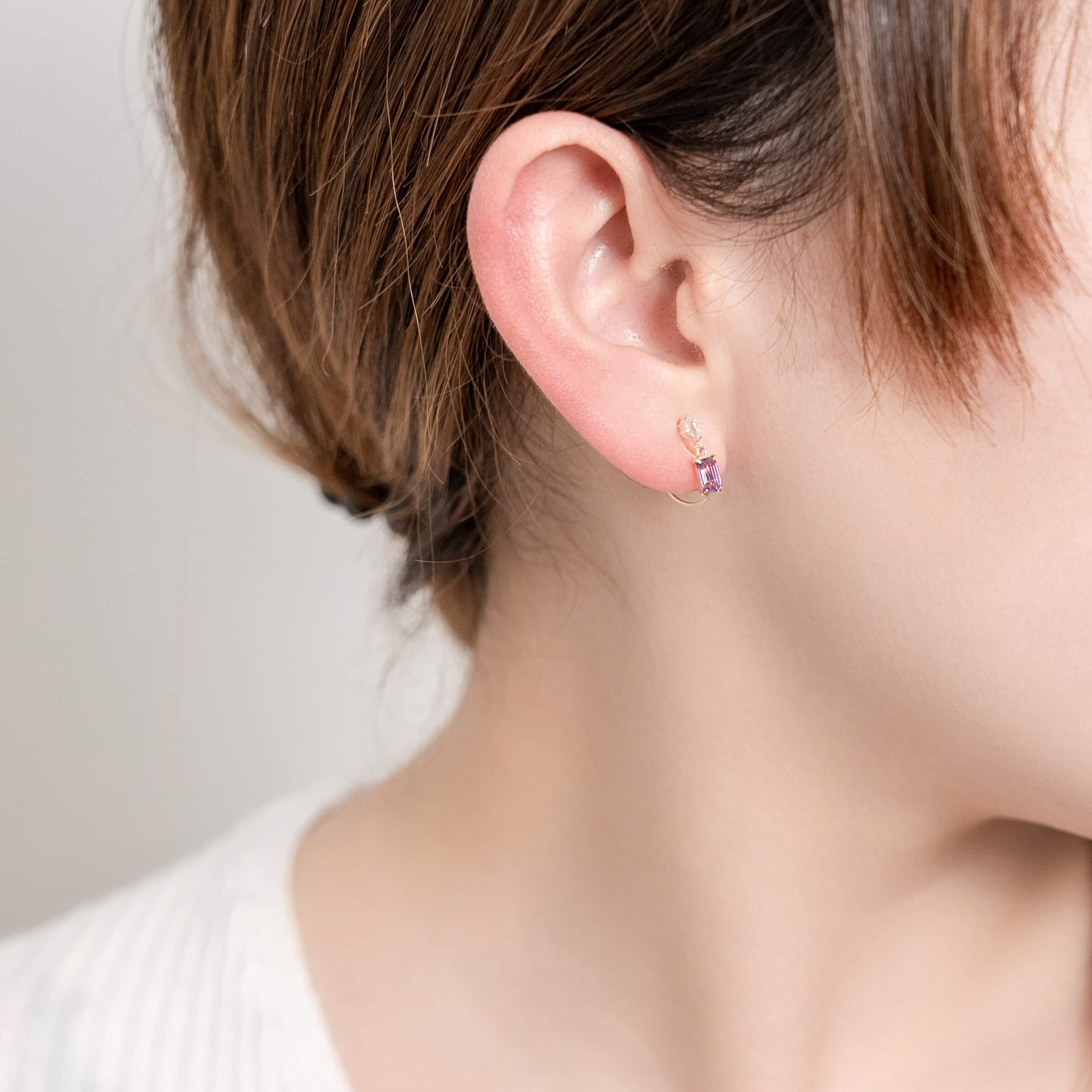 K10 カラーストーン イヤリング（C）｜55-7069