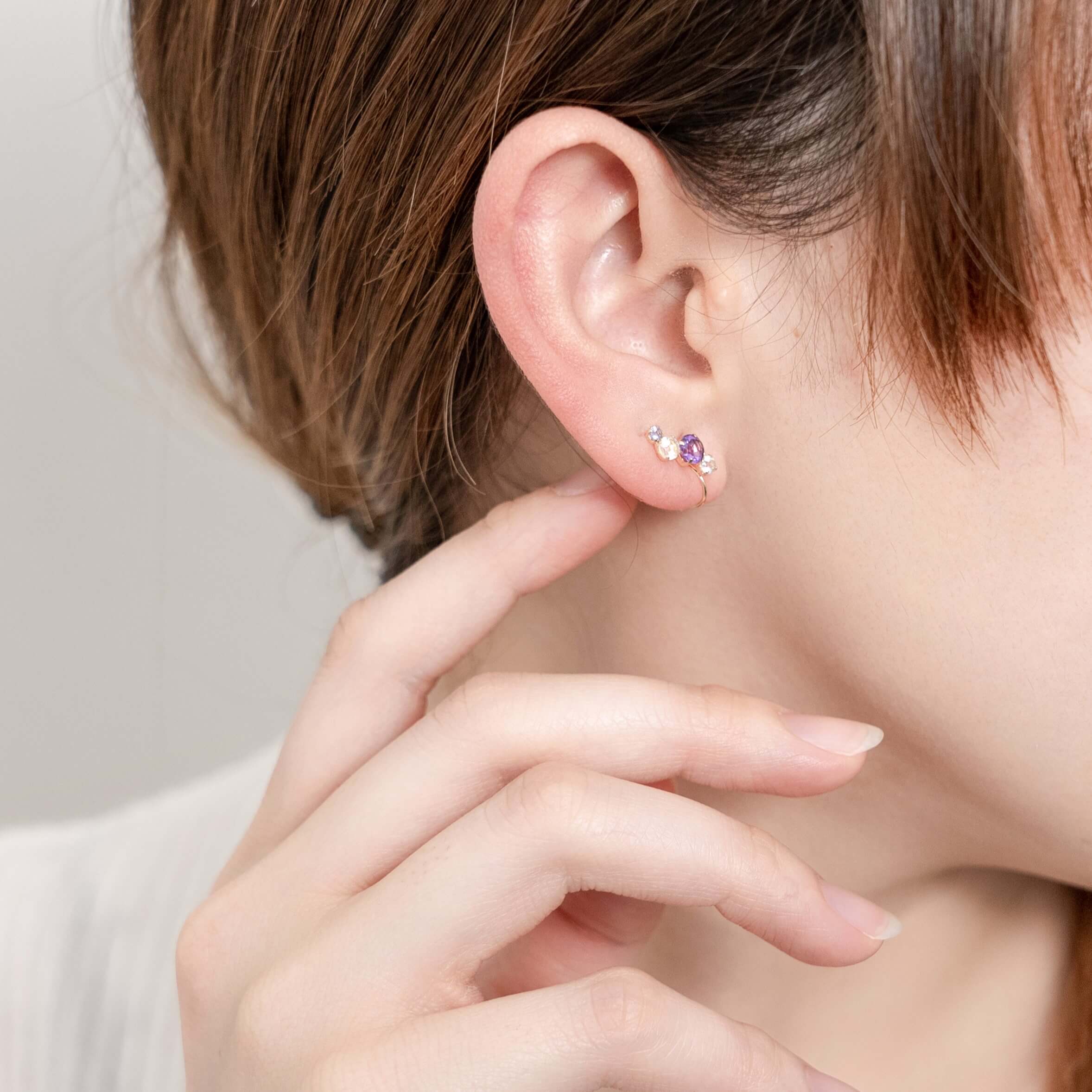 K10 カラーストーン イヤリング（D）| 55-7073