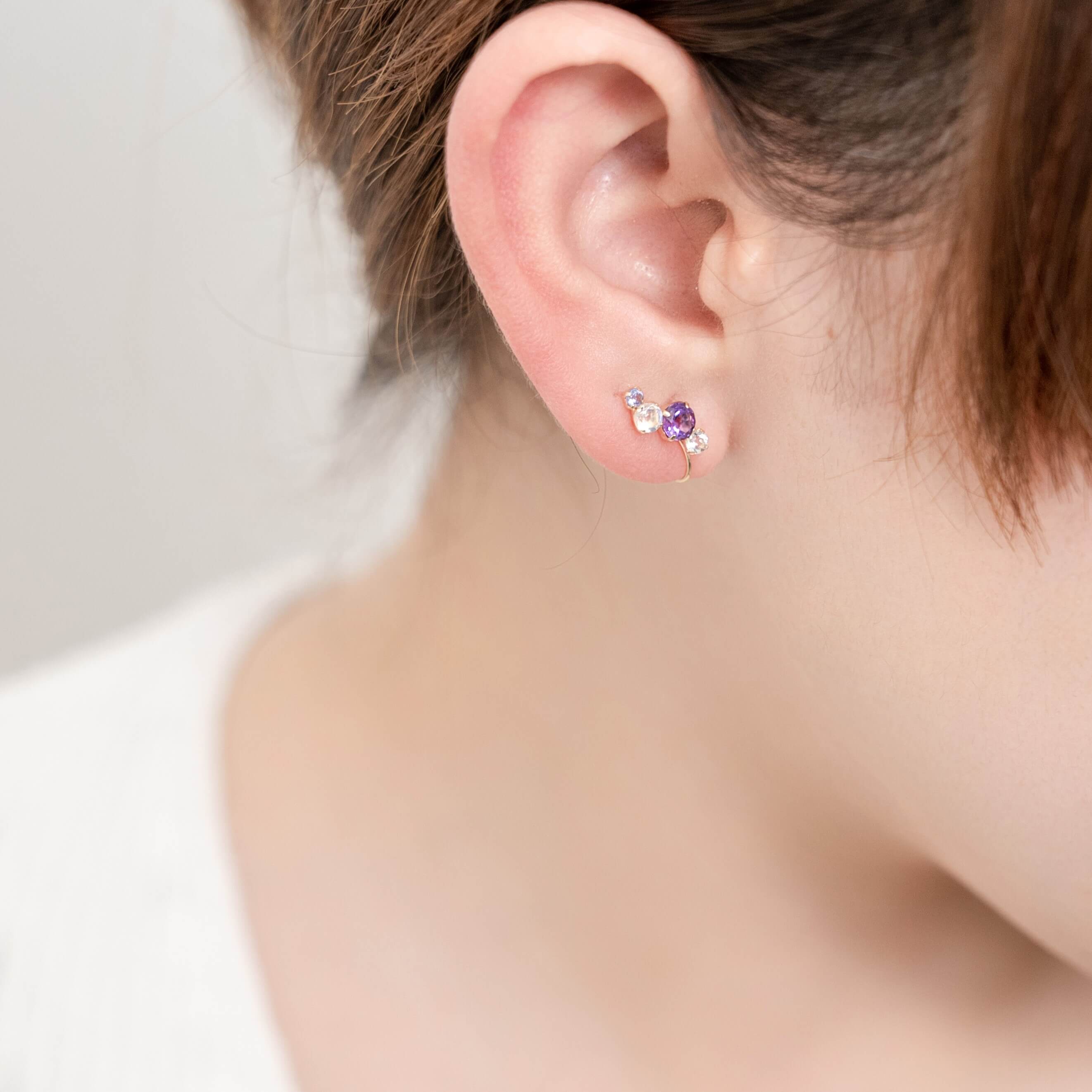 K10 カラーストーン イヤリング（D）| 55-7073