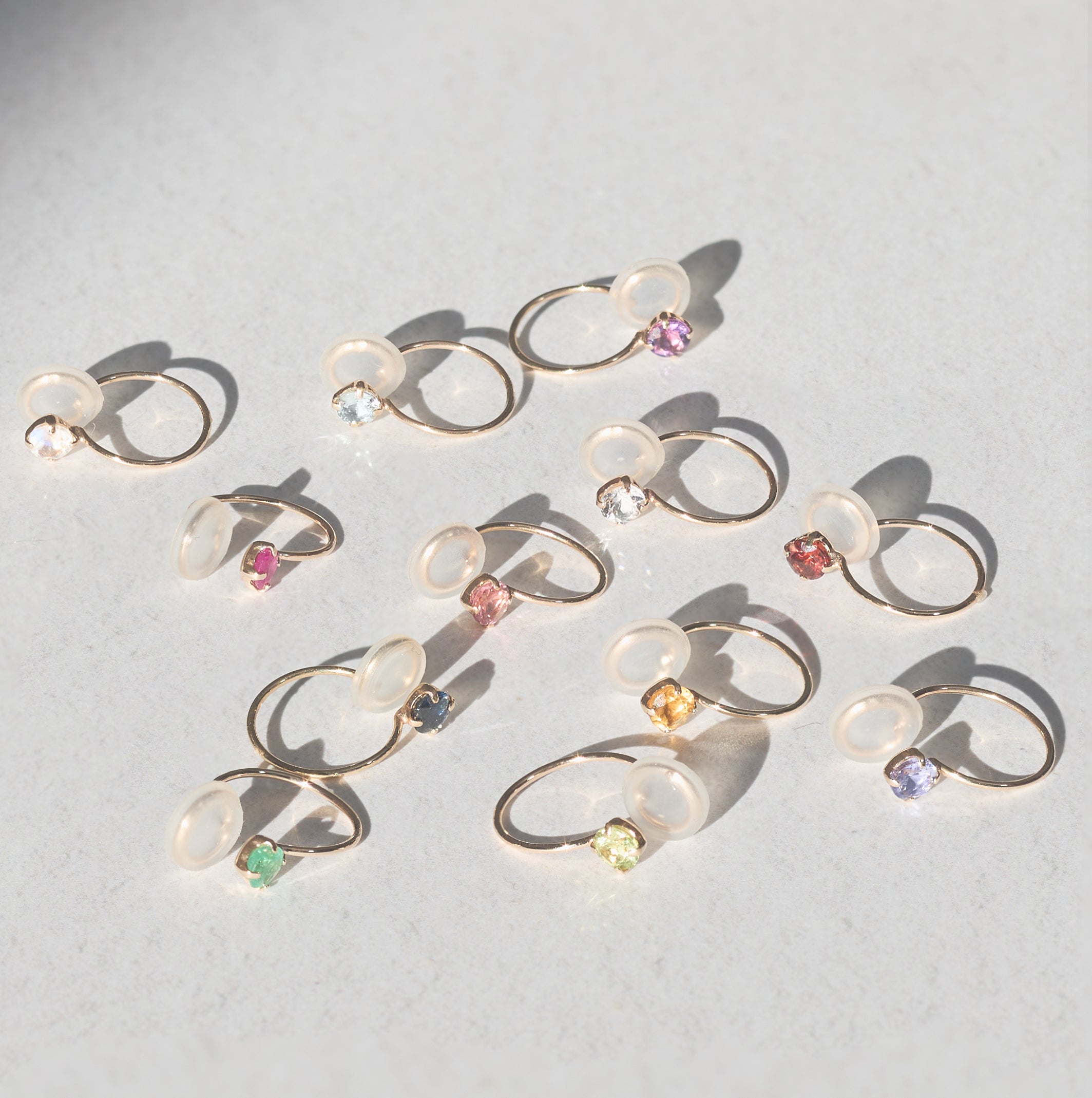 K10 誕生石 イヤリング（3月：アクアマリン）| 55-7083