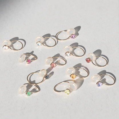 K10  誕生石 イヤリング（1月：ガーネット）| 55-7081