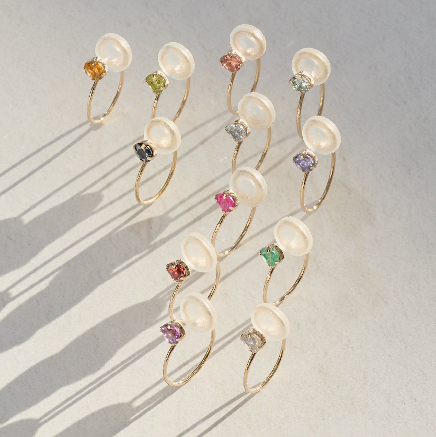 K10 誕生石 イヤリング（3月：アクアマリン）| 55-7083