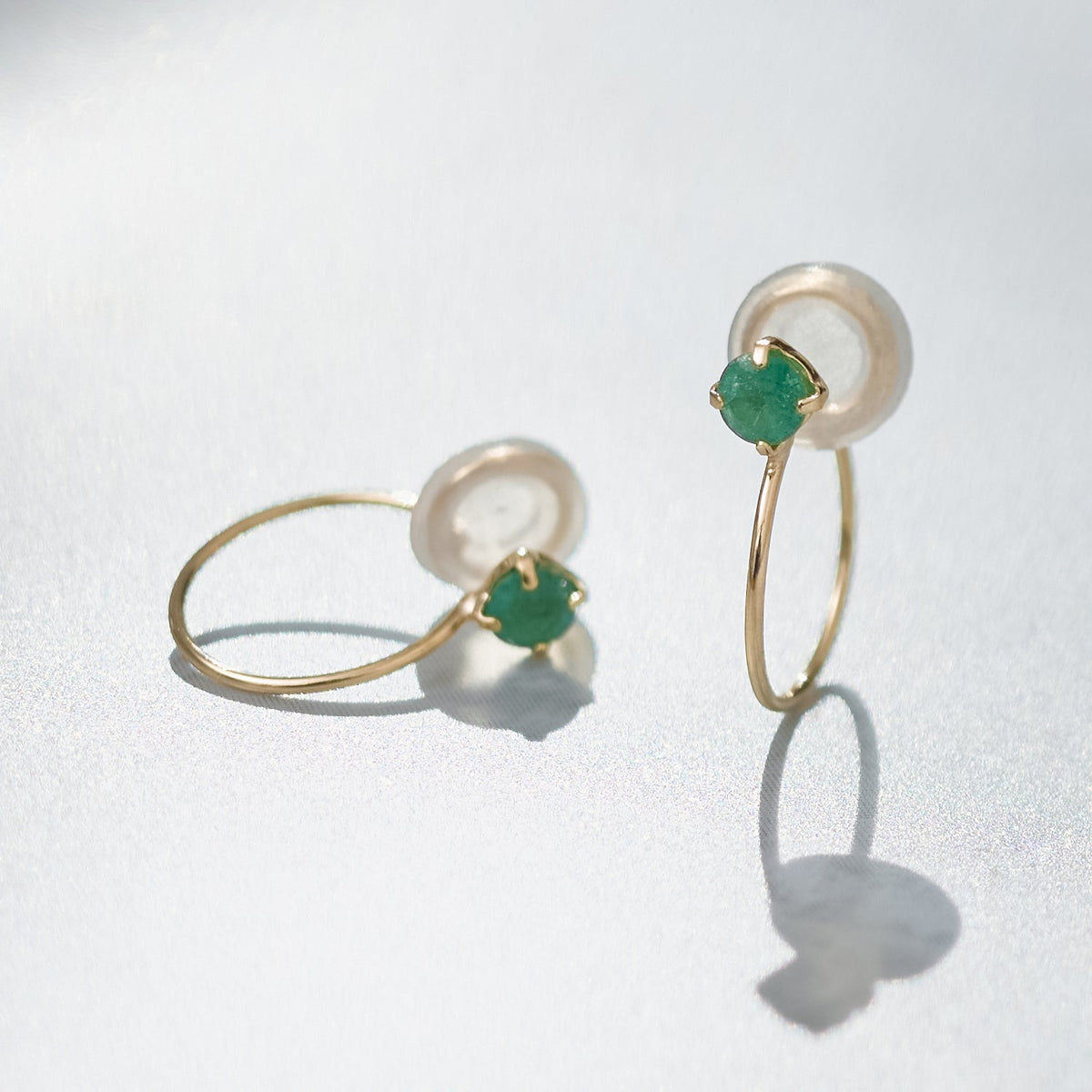 エメラルド イヤリング 1.5ct ダイヤ0.06ct エメラルド イヤリング 1.5 