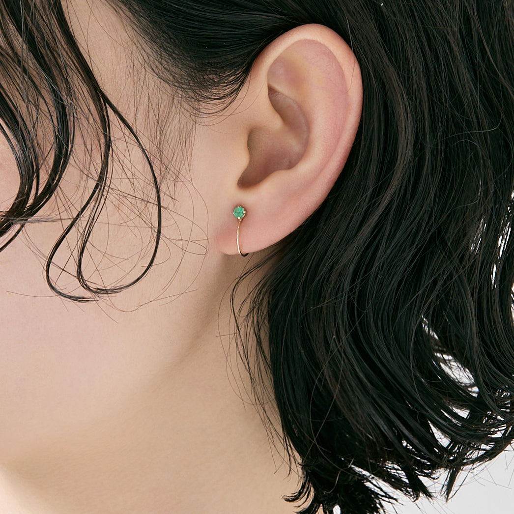 K10 誕生石 イヤリング（5月：エメラルド）| 55-7085