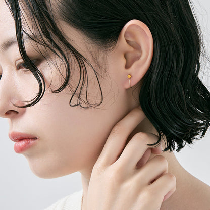 K10 誕生石 イヤリング（11月：シトリン）| 55-7091