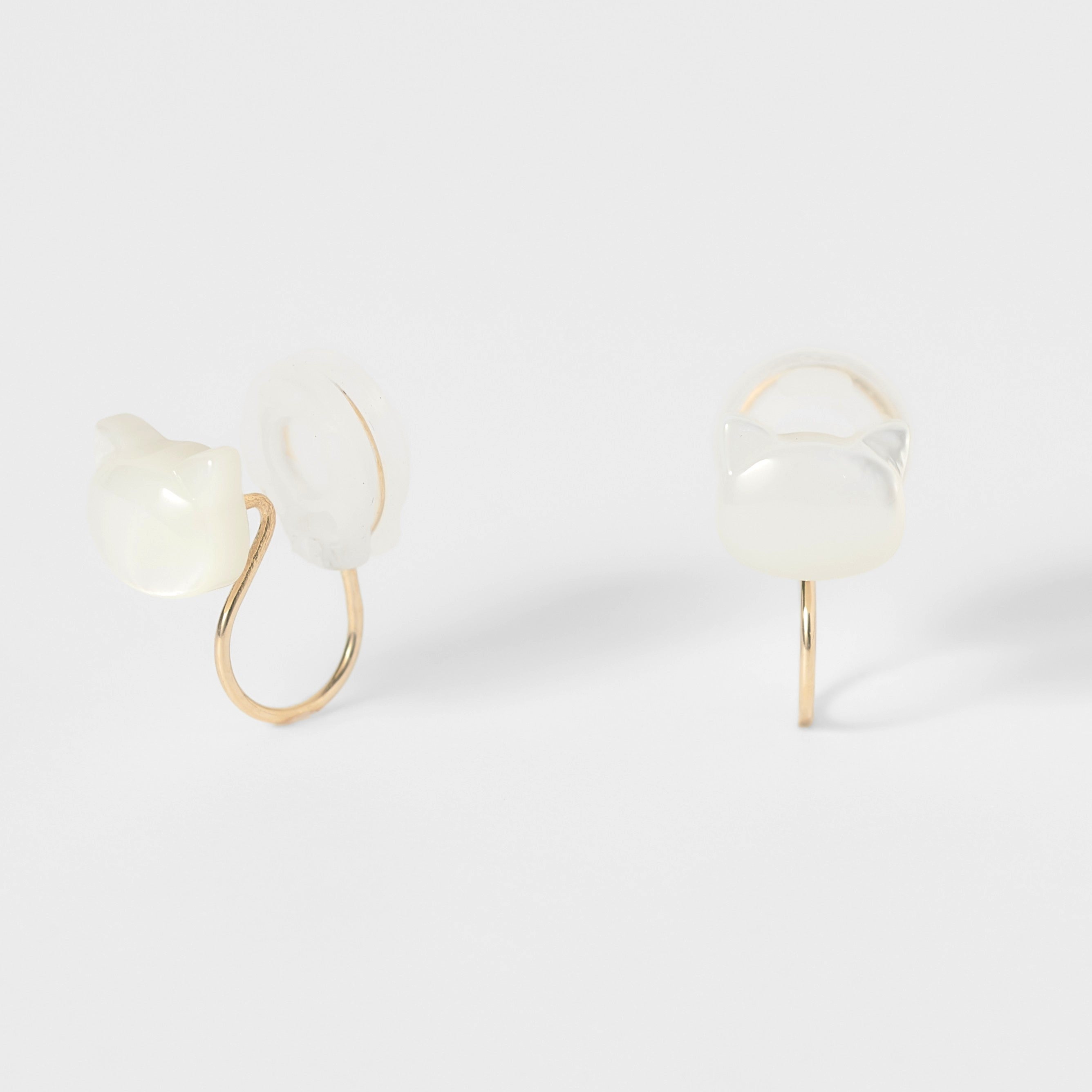 K10 シロネコ イヤリング ❘ 55-7579