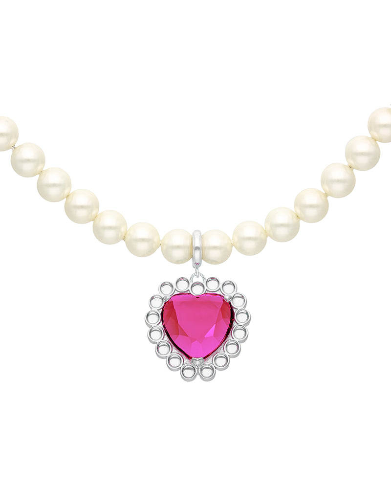 【pwink】"Toy Jewelry" Heart Pearl Necklace｜60-9611-9620
