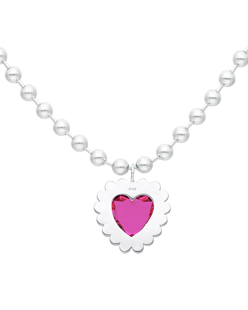 【pwink】"Toy Jewelry" Heart Ball Chain Necklace｜60-9621-9625