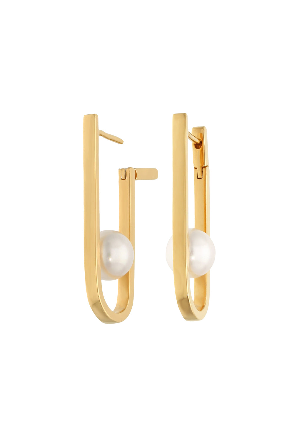 U-line Pearl Pierce/ Earring