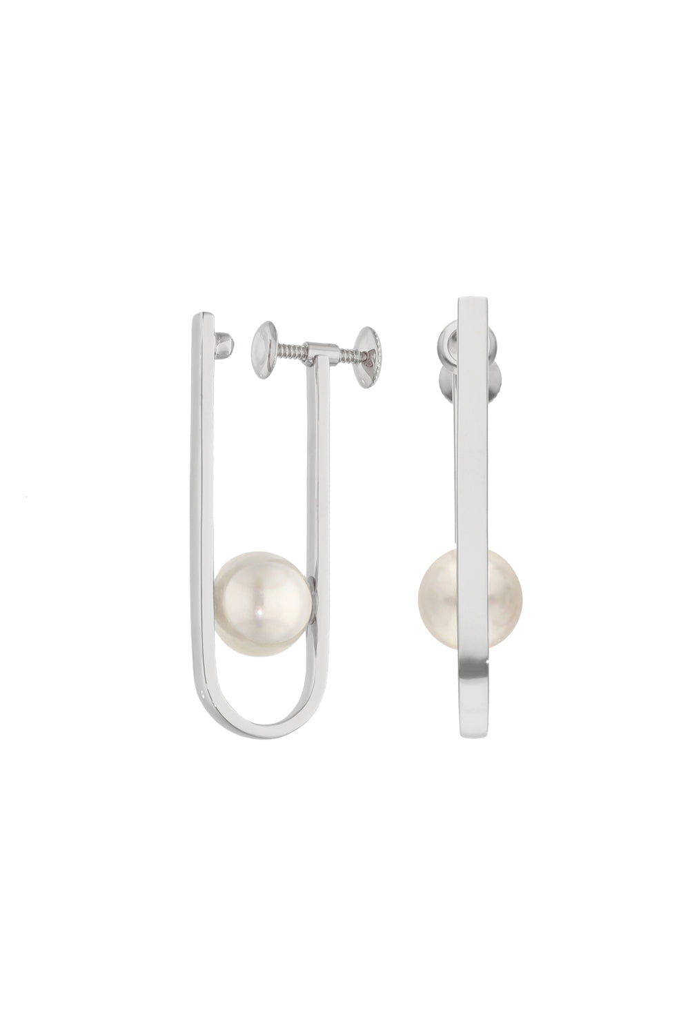 U-line Pearl Pierce/ Earring