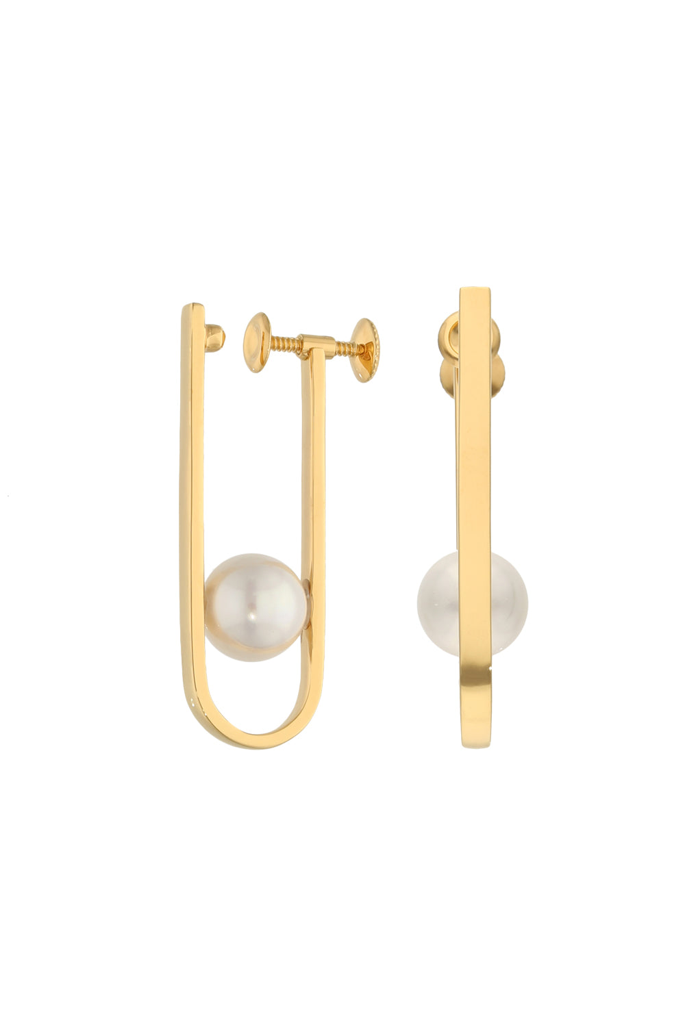 U-line Pearl Pierce/ Earring