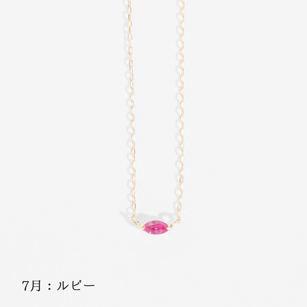 [Made-to-order] K10 birthstone necklace |63-8001-8012